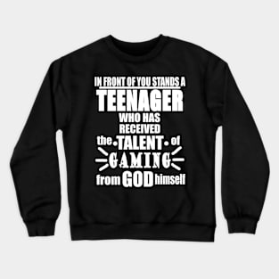 Teenager Gaming Gamble Boys Gift Video Game Crewneck Sweatshirt